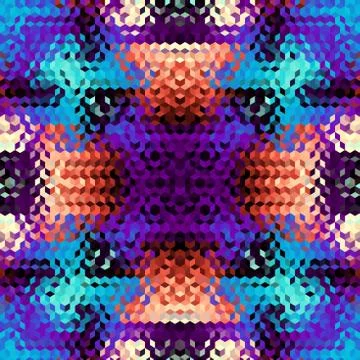 Geometric seamless pattern of a triangles in low poly style. Illustrazione stock