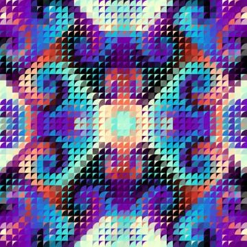 Geometric seamless pattern of a triangles in low poly style. Illustrazione stock