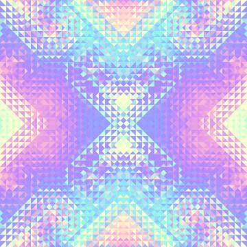 Geometric seamless pattern of a triangles in low poly style. Stock Illustration