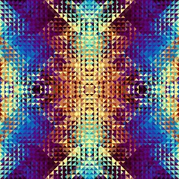 Geometric seamless pattern of a triangles in low poly style. Illustrazione stock