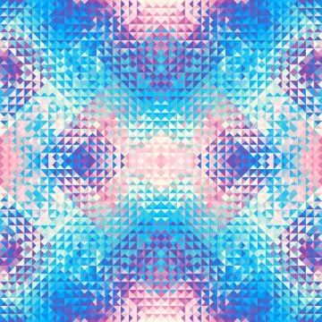 Geometric seamless pattern of a triangles in low poly style. Illustrazione stock