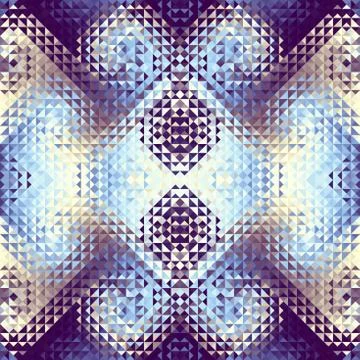 Geometric seamless pattern of a triangles in low poly style. Stock Illustration