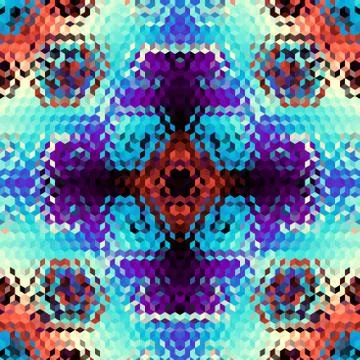 Geometric seamless pattern of a triangles in low poly style. Illustrazione stock