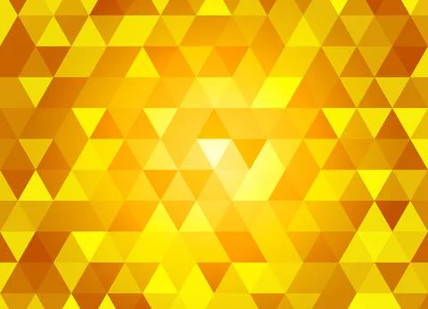 Geometric seamless pattern from triangles. Yellow vector illustration. Stock Illustration
