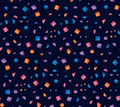 Geometric seamless pattern in vibrant summer colors Stock Illustration