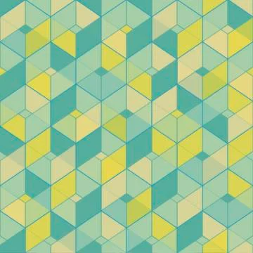 Geometric seamless pattern in vintage colors Stock Illustration
