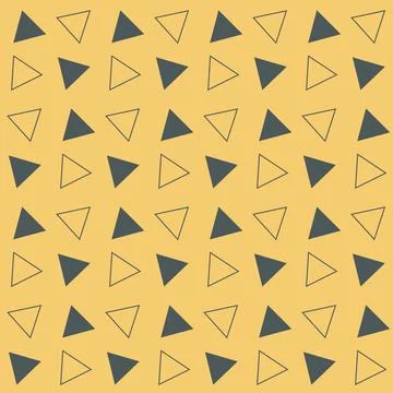Geometric seamless pattern yellow triangle background, simple eps vector illu Illustrazione stock