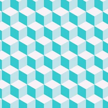 Geometric seamless patterns. Print 3d cubes pattern. Stock Illustration