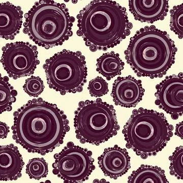 Geometric seamless pattern,texture with perfectly contacting nested circles w Illustrazione stock