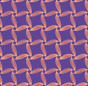 Geometric seamless purple pattern with intertwined bands. Wrapping paper. Tiling Illustrazione stock
