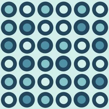 Geometric seamless repeating pattern of circles Stock Illustration