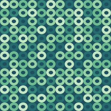 Geometric seamless repeating pattern of circles Stock Illustration