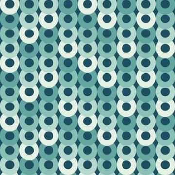 Geometric seamless repeating pattern of circles Stock Illustration