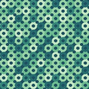 Geometric seamless repeating pattern of circles Stock Illustration