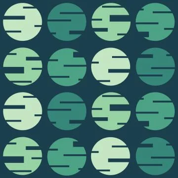 Geometric seamless repeating pattern of circles Stock Illustration
