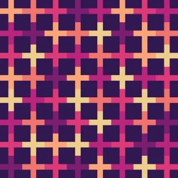 Geometric seamless repeating pattern of crosses Stock Illustration