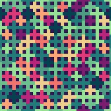 Geometric seamless repeating pattern of crosses Stock Illustration