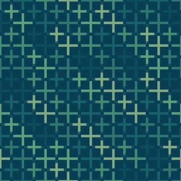 Geometric seamless repeating pattern of crosses Stock Illustration
