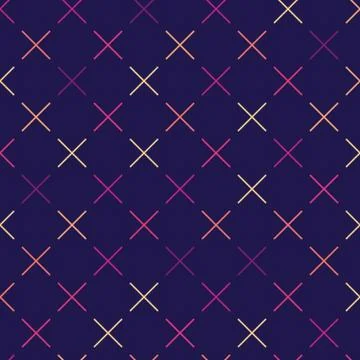 Geometric seamless repeating pattern of crosses Stock Illustration