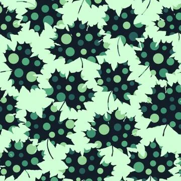 Geometric seamless repeating pattern of maple leaves 스톡 일러스트