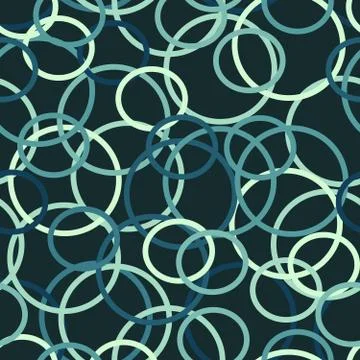 Geometric seamless repeating pattern of rings Stock Illustration