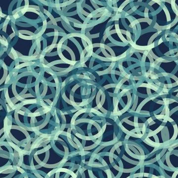 Geometric seamless repeating pattern of rings 库存插图