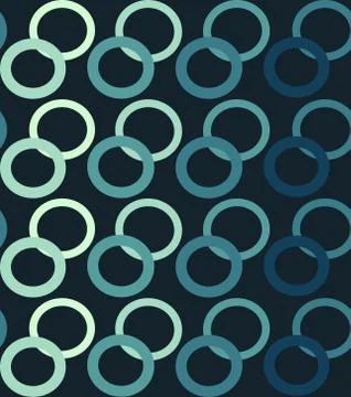 Geometric seamless repeating pattern of rings Stock Illustration