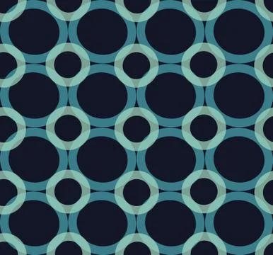 Geometric seamless repeating pattern of rings Stock Illustration