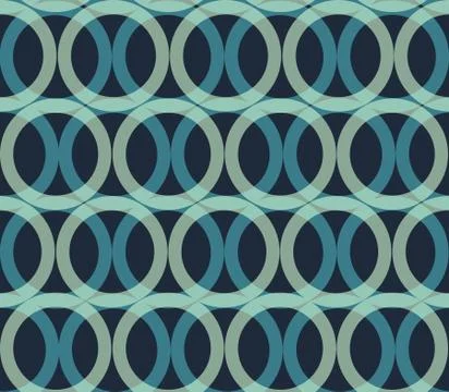 Geometric seamless repeating pattern of rings 库存插图