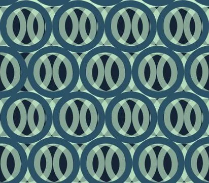 Geometric seamless repeating pattern of rings Stock Illustration