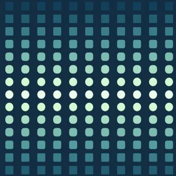 Geometric seamless repeating pattern of squaers and circles Stock Illustration