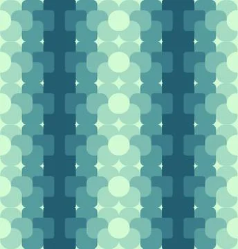 Geometric seamless repeating pattern of squaers and circles Stock Illustration
