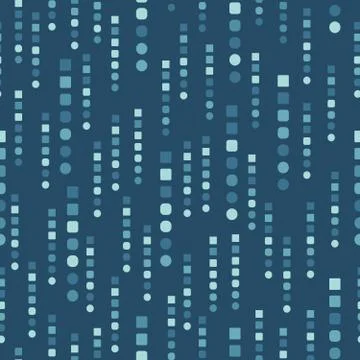 Geometric seamless repeating pattern of squaers and circles 스톡 일러스트