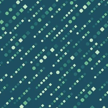 Geometric seamless repeating pattern of squaers and circles Stock Illustration