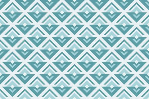 Geometric seamless retro pattern, abstract sprout or flower Stock Illustration
