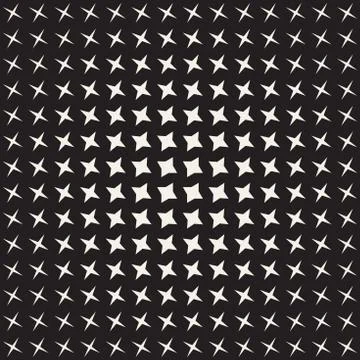 Geometric Seamless Star Shapes Pattern. Halftone Gradient Effect. Stylish V.. Stock Illustration