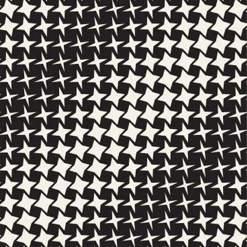 Geometric Seamless Star Shapes Pattern. Halftone Gradient Effect. Stylish V.. Stock Illustration
