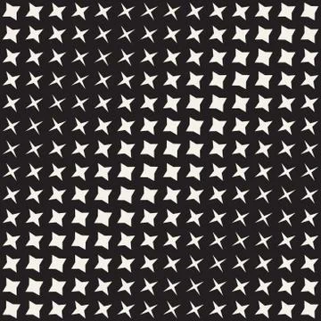 Geometric Seamless Star Shapes Pattern. Halftone Gradient Effect. Stylish Vector Stock Illustration