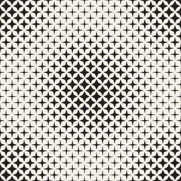 Geometric Seamless Star Shapes Pattern. Halftone Gradient Effect. Stylish Vector Stock Illustration