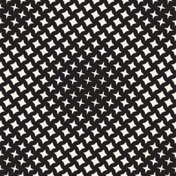 Geometric Seamless Star Shapes Pattern. Halftone Gradient Effect. Stylish Vector Stock Illustration