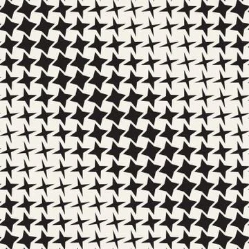 Geometric Seamless Star Shapes Pattern. Halftone Gradient Effect. Stylish Vector Stockillustratie