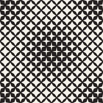 Geometric Seamless Star Shapes Pattern. Halftone Gradient Effect. Stylish Vector Illustrazione stock