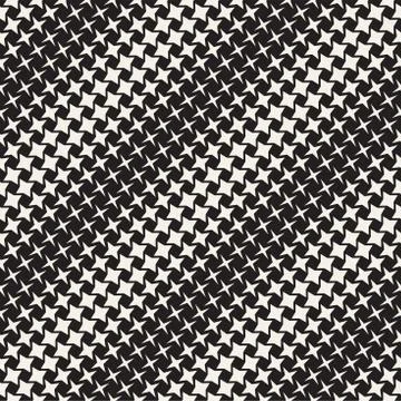 Geometric Seamless Star Shapes Pattern. Halftone Gradient Effect. Stylish Vector Illustrazione stock