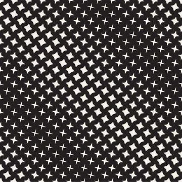 Geometric Seamless Star Shapes Pattern. Halftone Gradient Effect. Stylish Vector Stock Illustration