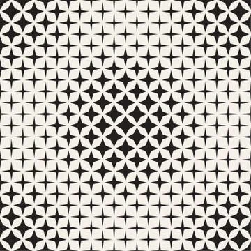 Geometric Seamless Star Shapes Pattern. Halftone Gradient Effect. Stylish Vector Stock Illustration