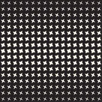 Geometric Seamless Star Shapes Pattern. Halftone Gradient Effect. Stylish Vector Illustrazione stock