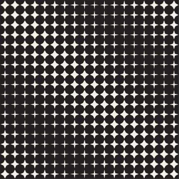 Geometric Seamless Star Shapes Pattern. Halftone Gradient Effect. Stylish Vector Stockillustratie