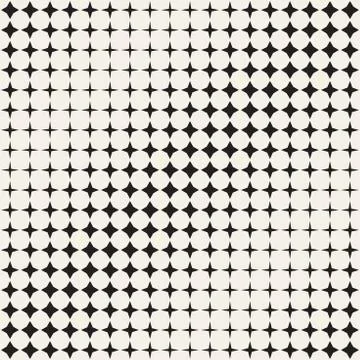 Geometric Seamless Star Shapes Pattern. Halftone Gradient Effect. Stylish Vector Stock Illustration