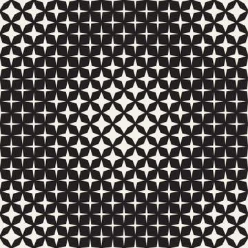 Geometric Seamless Star Shapes Pattern. Halftone Gradient Effect. Stylish Vector Stock Illustration
