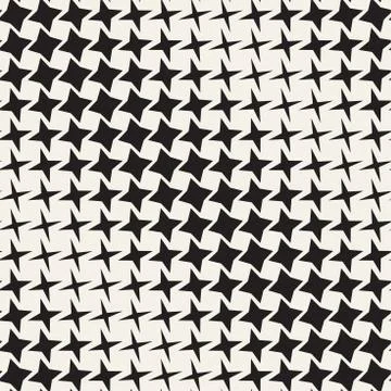 Geometric Seamless Star Shapes Pattern. Halftone Gradient Effect. Stylish Vector Stock Illustration